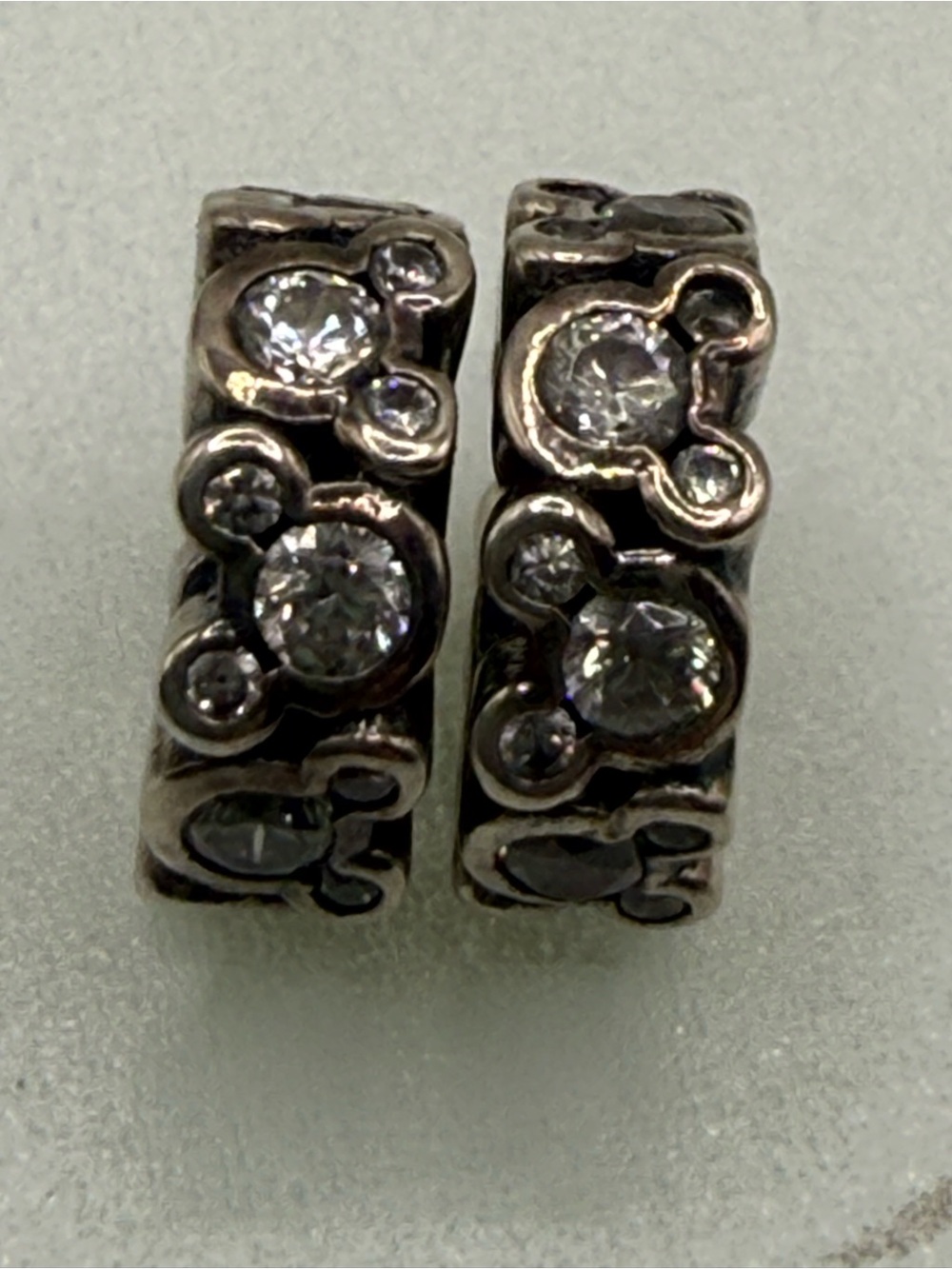 Pandora RARE Disney Mickey CZ 2 pc Spacers Set! Our one & Only! $75 Firm